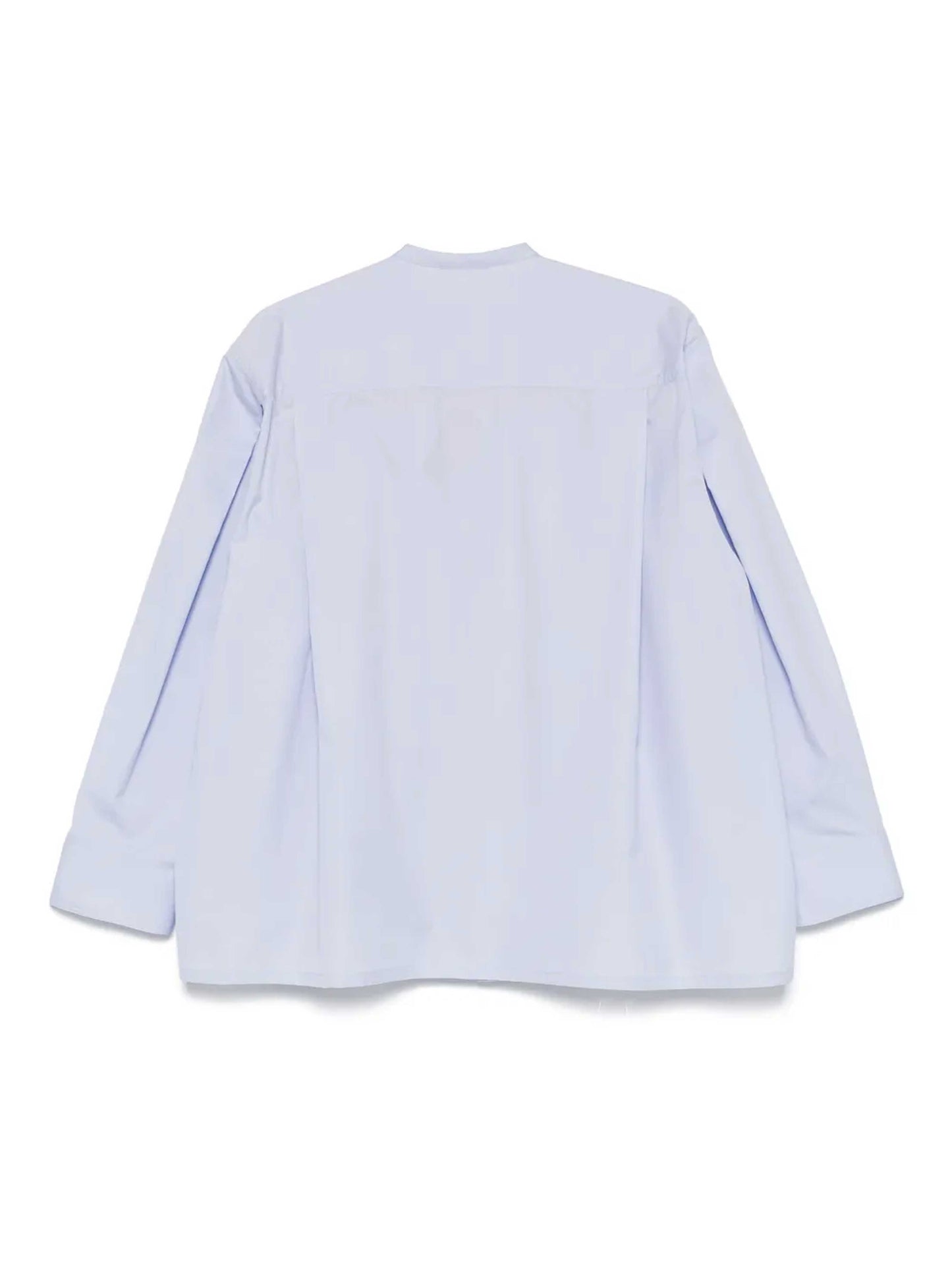blouse en popeline de coton bleue oversize