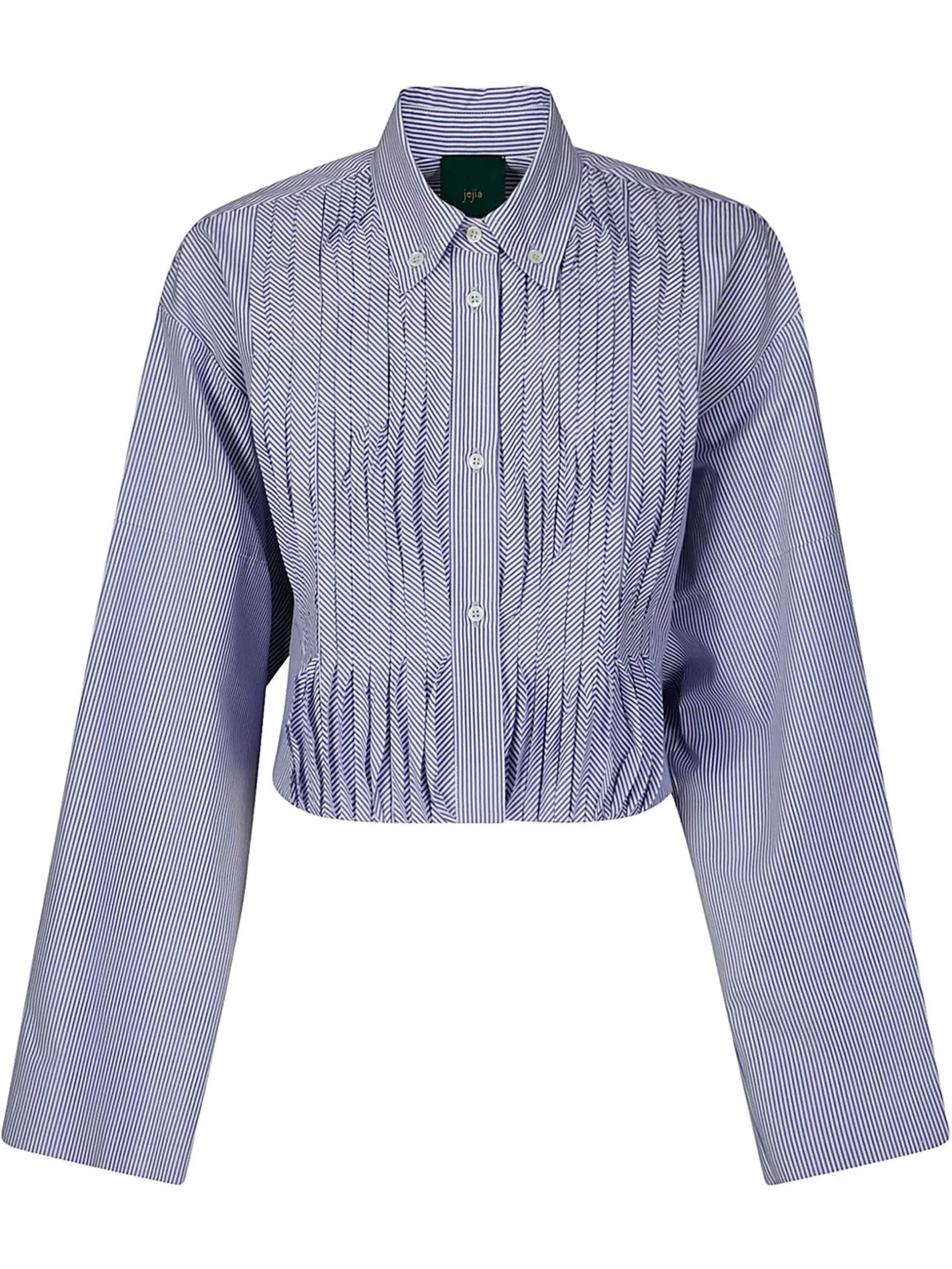 chemise à rayures avec plis