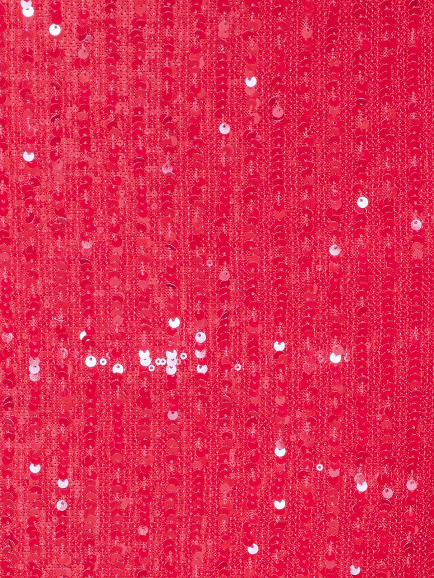 Detail du tissus ornée de sequin rouge 