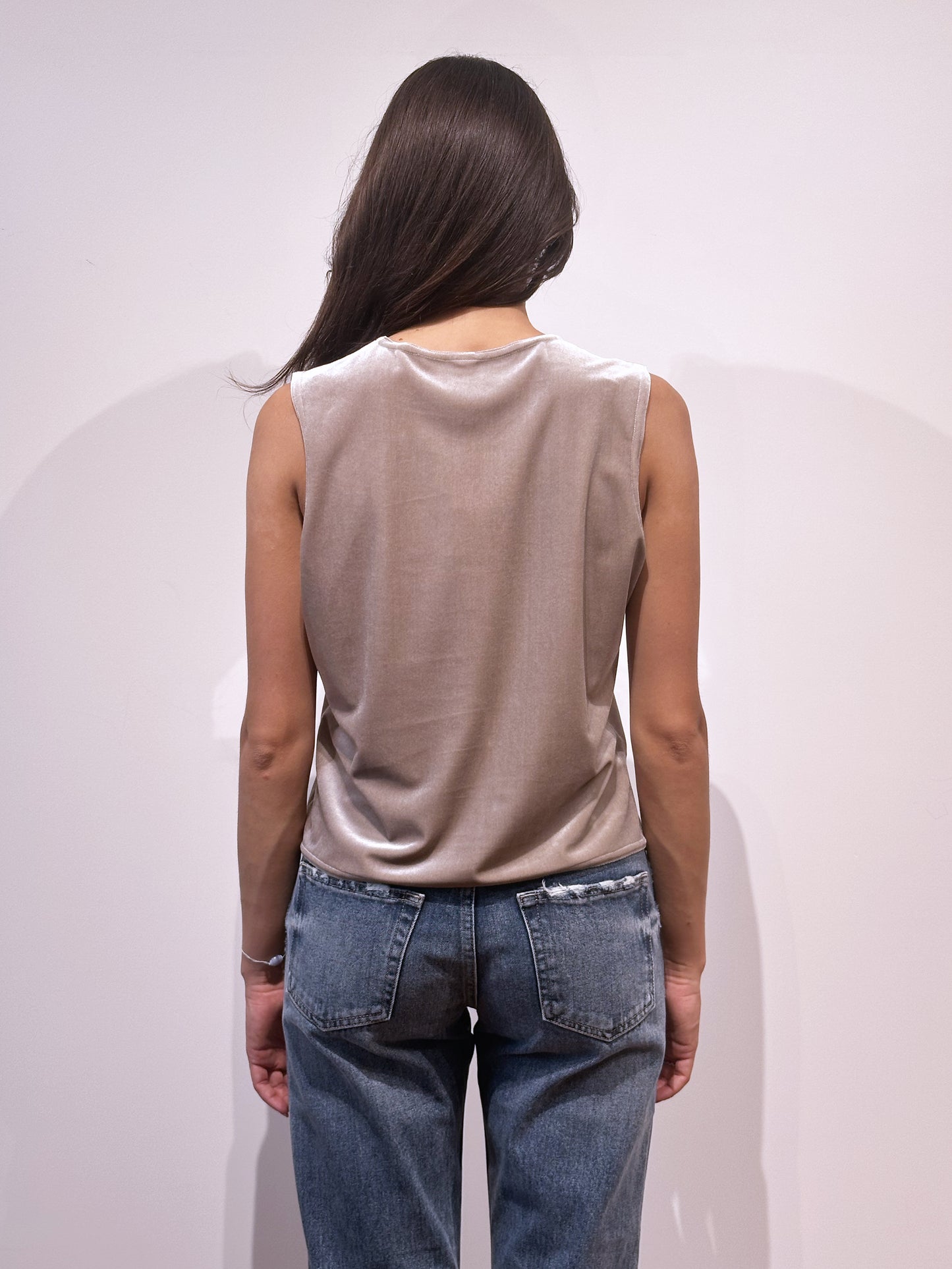 VELVET TOP TAUPE - SIMONE WILD